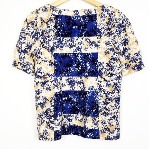 Anthropologie big striped color splashed top - Picture 2 of 6